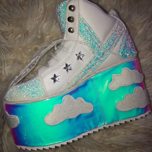YRU Shoes - YRU Qozmo Sky Sky Holographic Cloud Platforms
